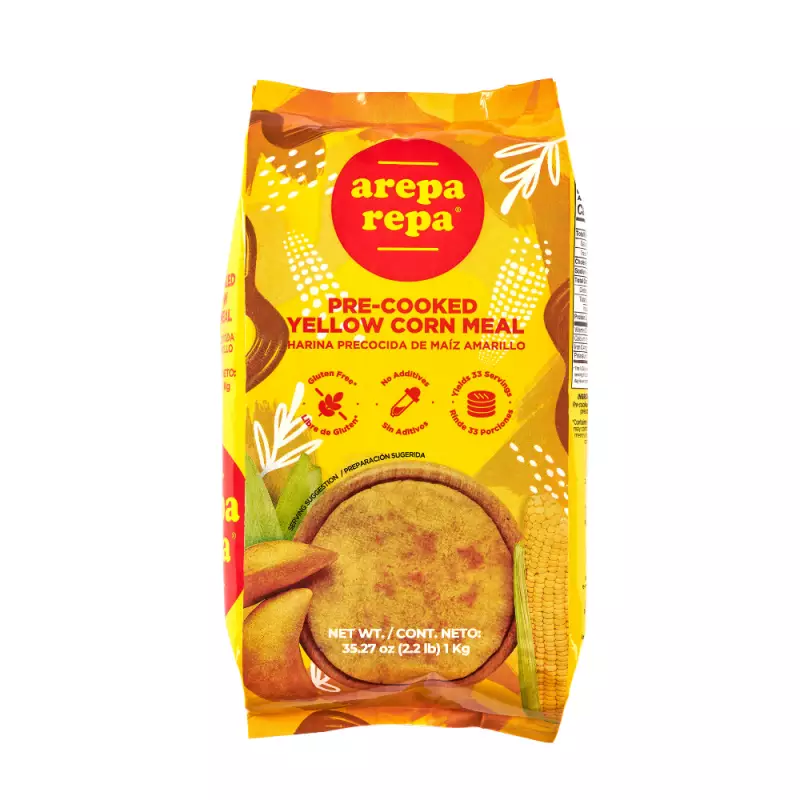 Arepa repa | Pre cooked yellow corn meal | 35.27 OZ E.