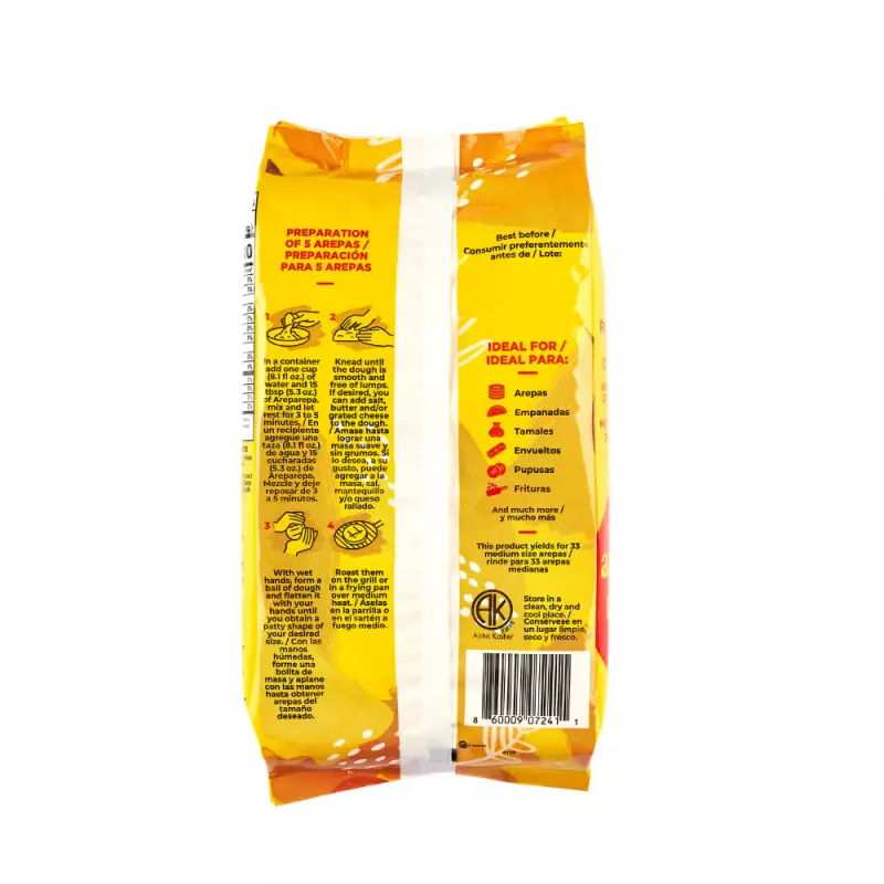 Arepa repa | Pre cooked yellow corn meal | 35.27 OZ E.