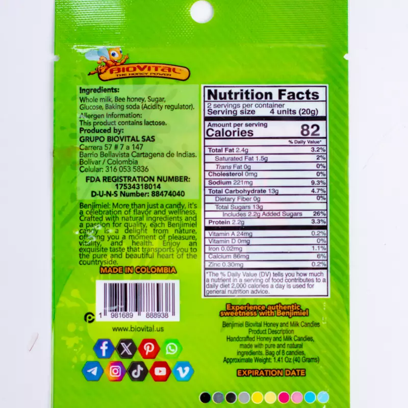 Benjimiel | Handcrafted Natural Honey Lozenges for Throat Relief | 1.41 oz E