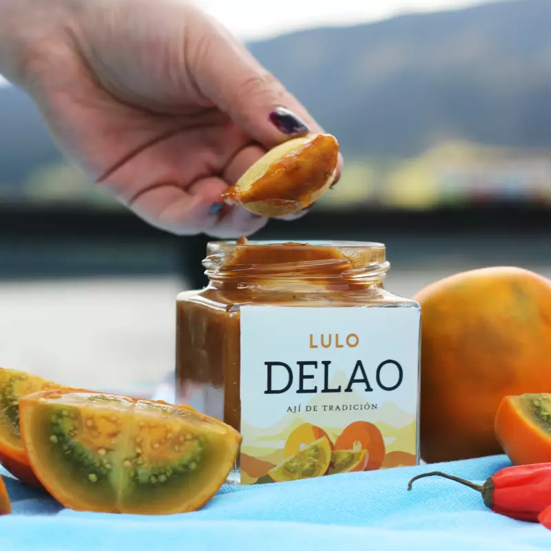 Delao | Lulo (Naranjilla) Spicy sauce Vegan | 7 oz 1 E.