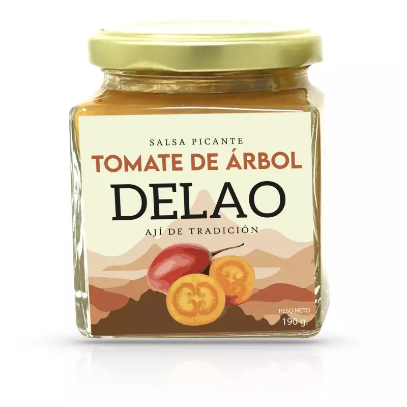 Delao | Tomate de Arbol (Tamarillo) Spicy sauce Vegan | 7 oz 1 E.