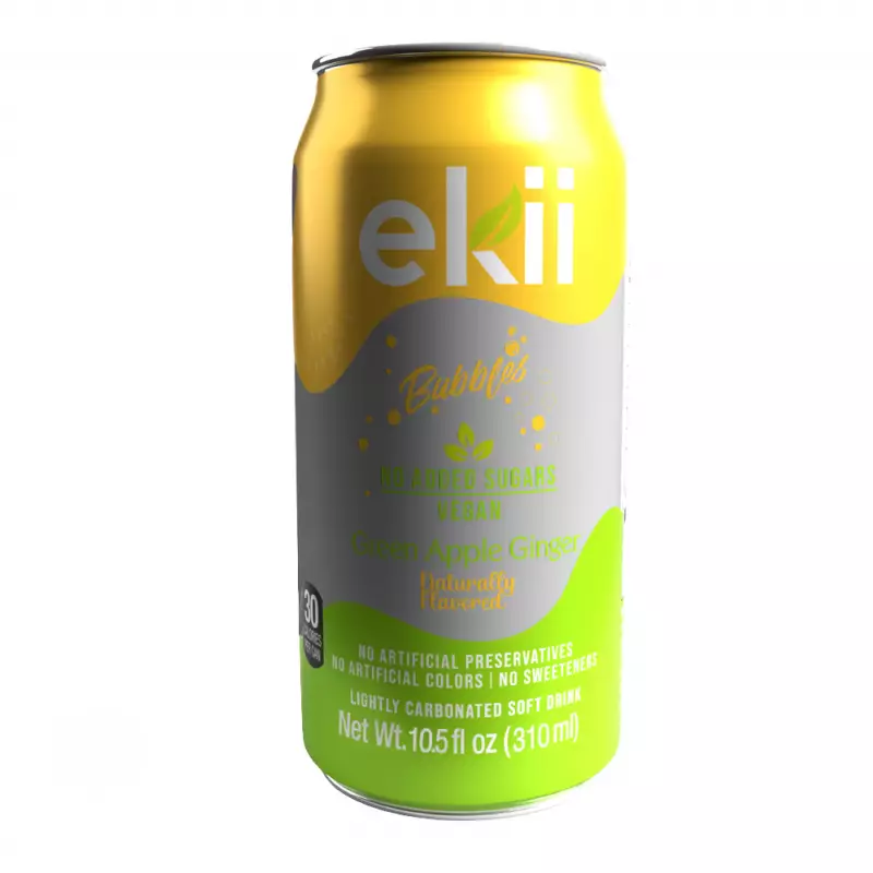 Ekii Bubbles | Lightly carbonated Green Apple Ginger | 10.5fl ozE.