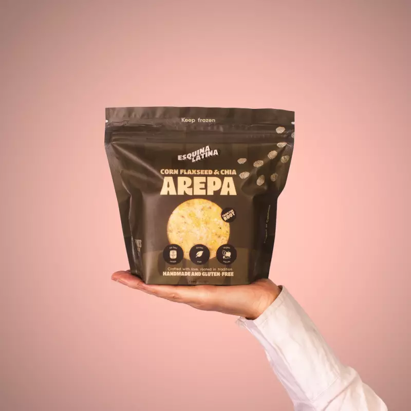 Esquina Latina | Corn Flaxseed and Chia arepa | E.