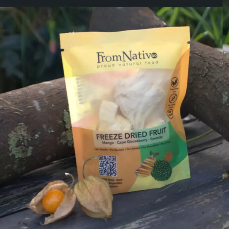 FromNativoGo| Freeze Dried Fruit: Mango, CapeGooseberry, Soursop | 3Pack | 3.05 Oz E