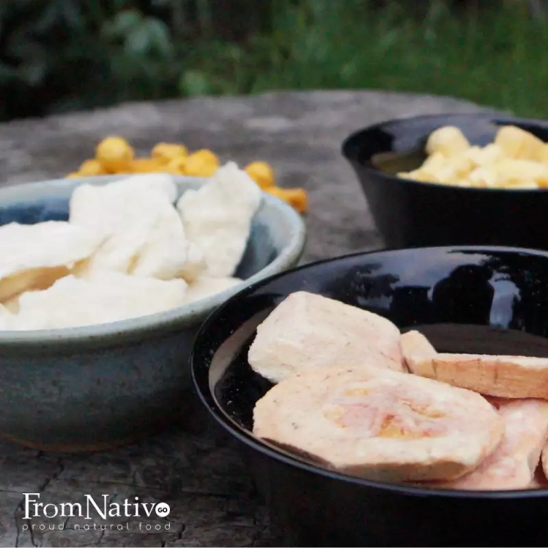 FromNativoGo| Freeze Dried Fruit: Mango, CapeGooseberry, Soursop | 3Pack | 3.05 Oz E