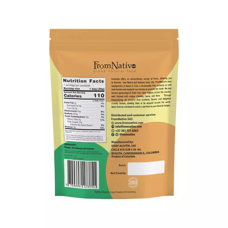 FromNativoGo | Freeze Dried Fruit & Vegetable Mix | 3Pack | 2.45 Oz E