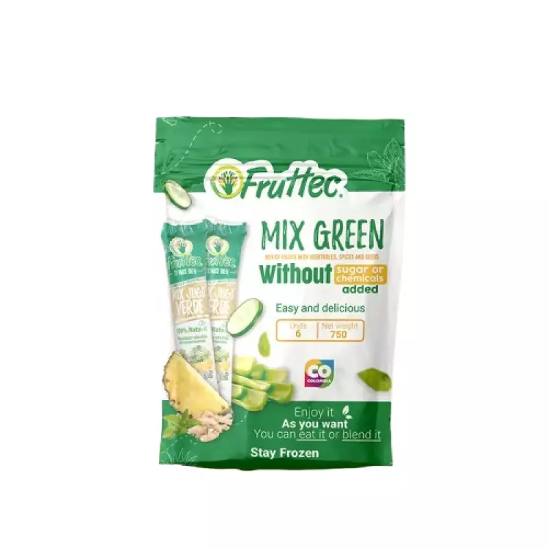 Fruttec | Green Mix. 100% Natural | Six Pack 26.46 Oz E.