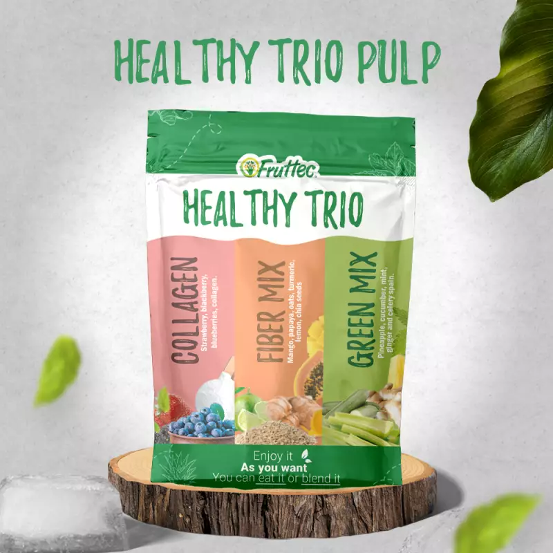 Fruttec | Natural Trio Pulp | 100% Natural | Six Pack 26.46 Oz E.