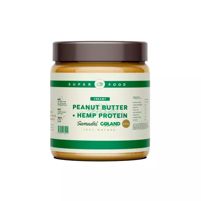 Goland | Peanut Butter w/ Hemp Protein | Vegan, Creamy, Energy Boost | 6.7 oz E