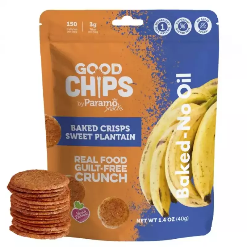 Good Chips by Paramo Snacks | Baked Sweet Plantain Crisps | 1.4oz Snack Vegan E.