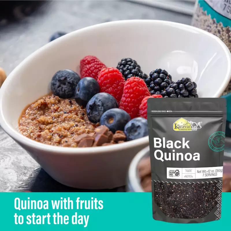 Karavansay Alimentos Naturales | Black Quinoa | 12 oz E.