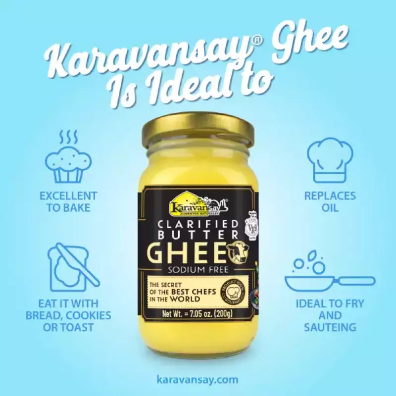 Karavansay Alimentos Naturales | Butter Ghee | Original 7.05 Oz E.