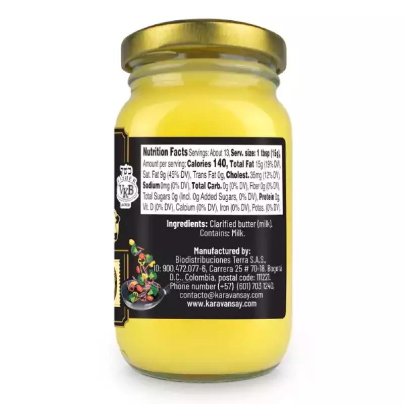 Karavansay Alimentos Naturales | Butter Ghee | Original 7.05 Oz E.