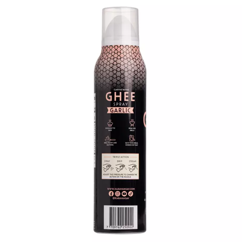 Karavansay Alimentos Naturales | Ghee Spray Garlic | 5 oz E.