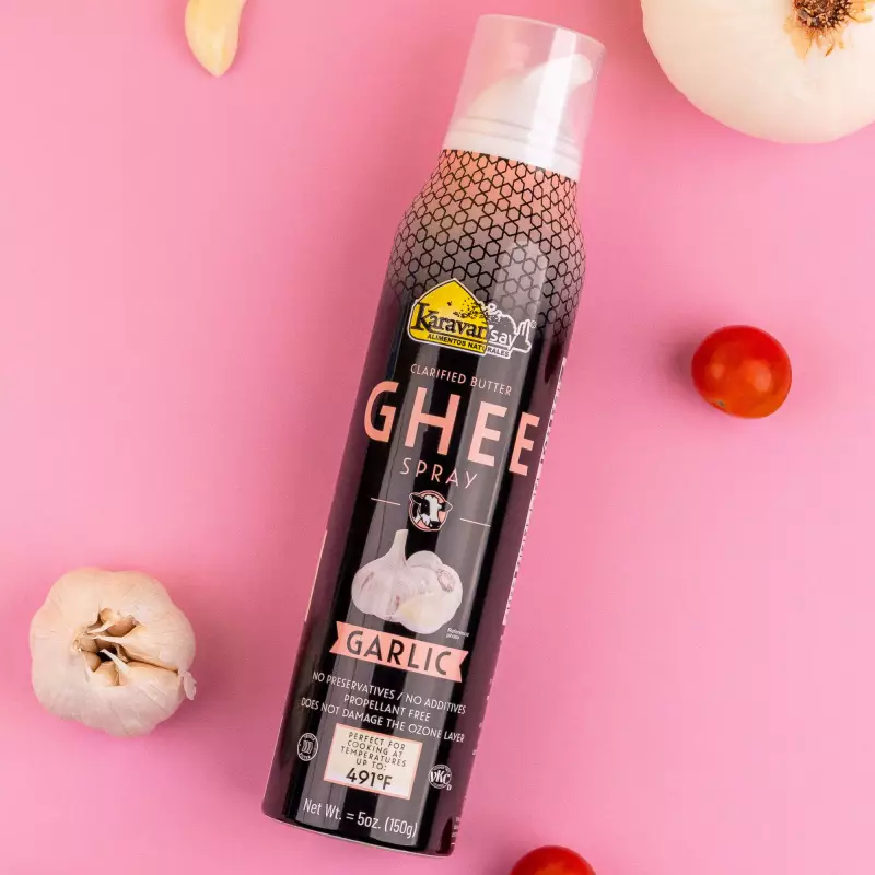 Karavansay Alimentos Naturales | Ghee Spray Garlic | 5 oz E.