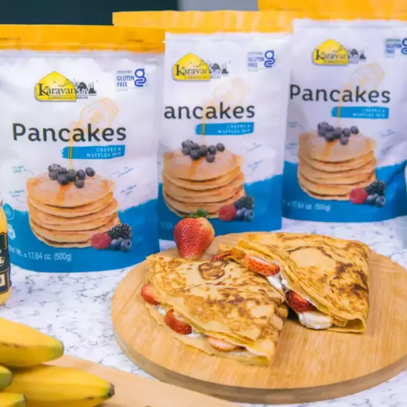 Karavansay Alimentos Naturales | Premix pancakes crepes and waffles | Doypack 17.64 Oz E.