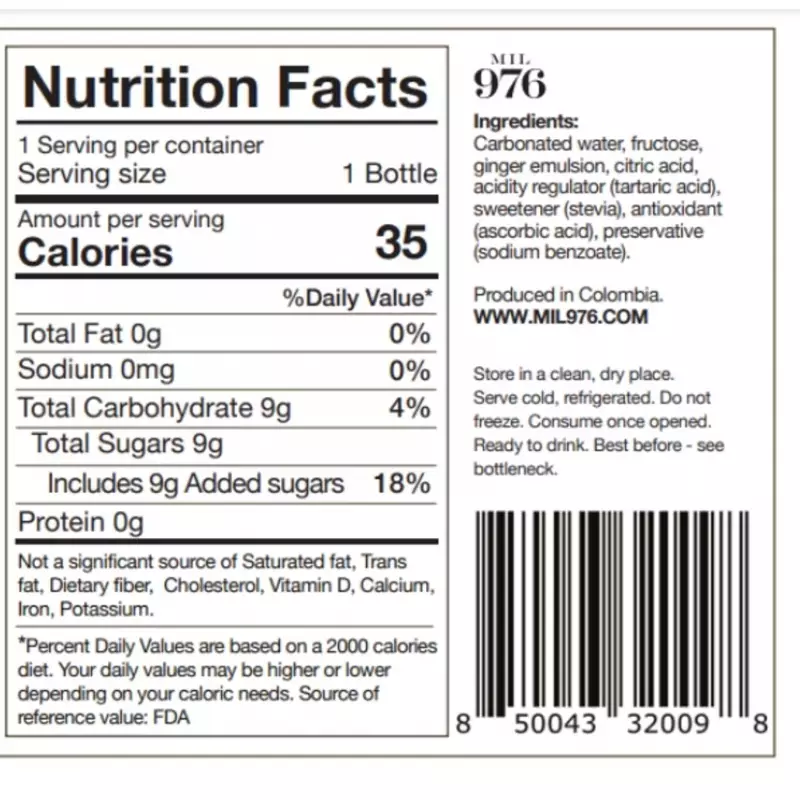 Mil976 | Sparkling water Grapefruit | 12 | 84 Fl oz E