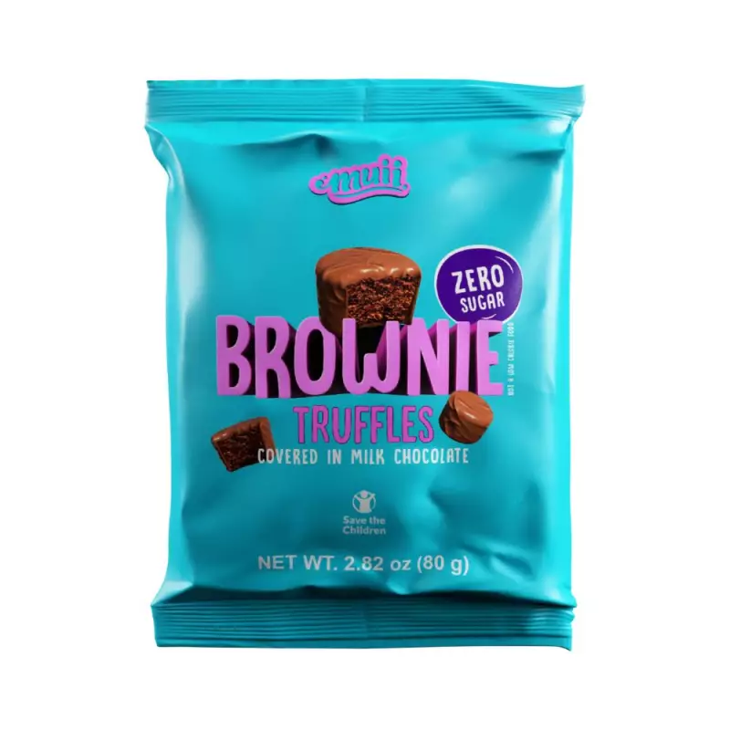 Muii | Brownie truffles | Sugar free in bites 2.8 oz E.