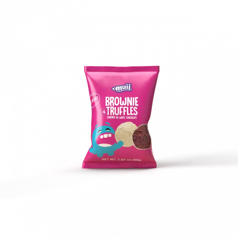 Muii | Red Velvet Bite Covered In White Chocolate | 2.8 oz