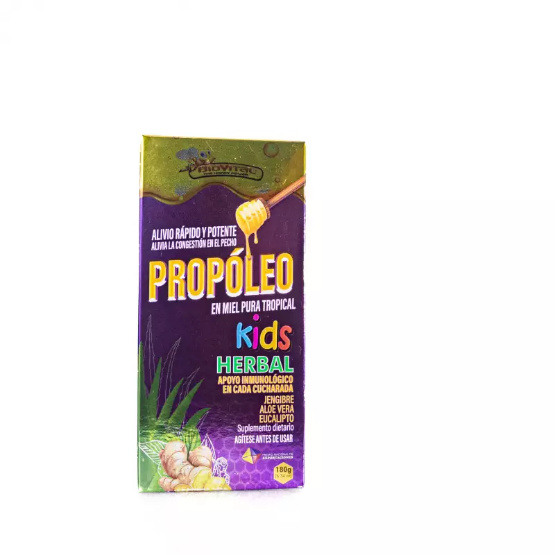 Propolis | Kids Cough Syrup with Propolis and Pure Tropical Honey | 6.34 oz E