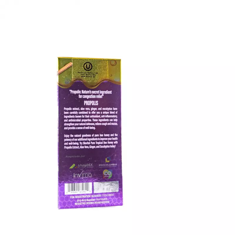 Propolis | Kids Cough Syrup with Propolis and Pure Tropical Honey | 6.34 oz E