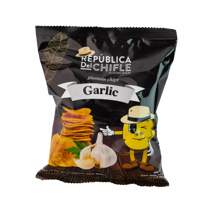Republica del Chifle | Green plantain chips with garlic flavor E