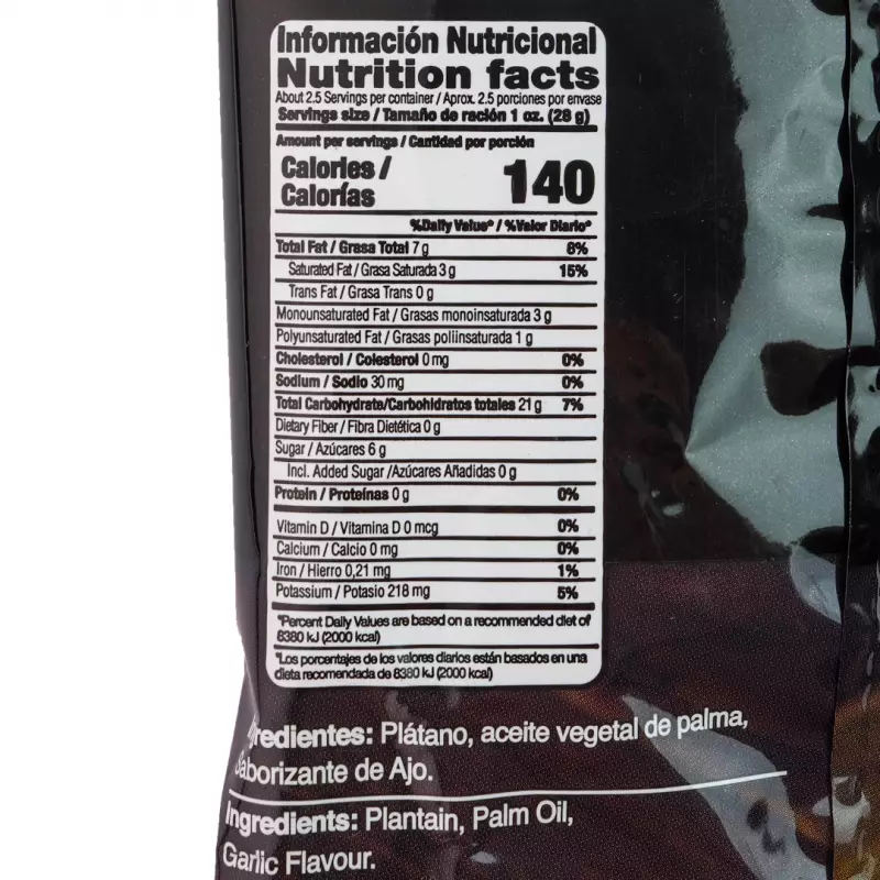 Republica del Chifle | Green plantain chips with garlic flavor E