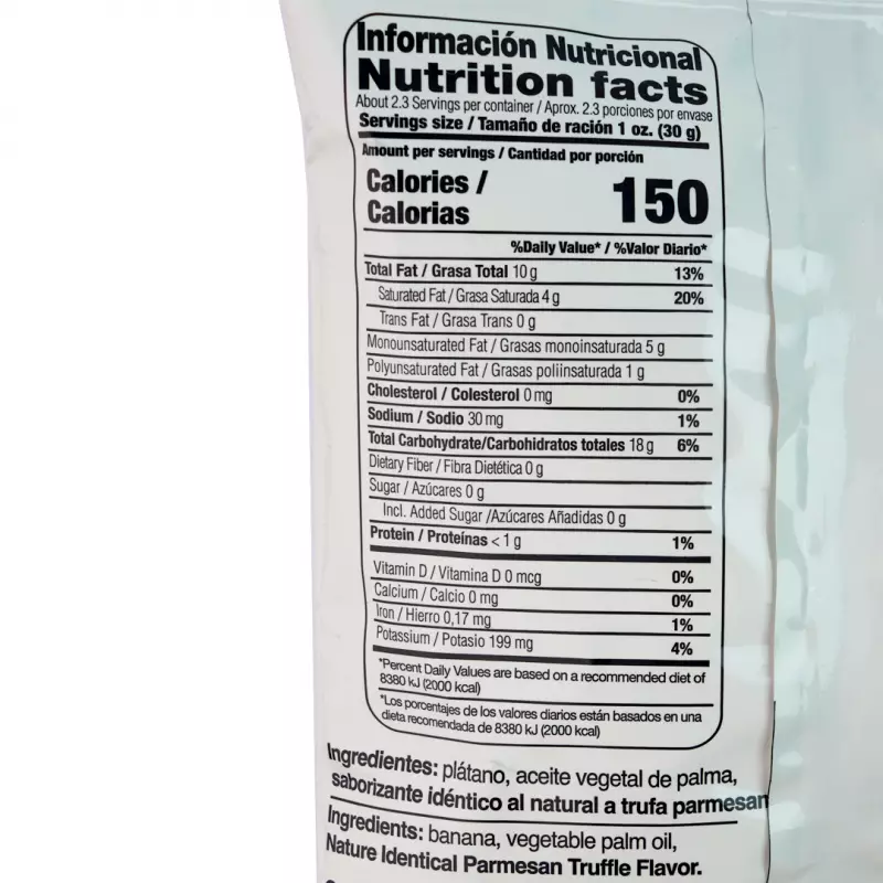 Republica del Chifle | Green plantain chips with truffle parmesan flavor E