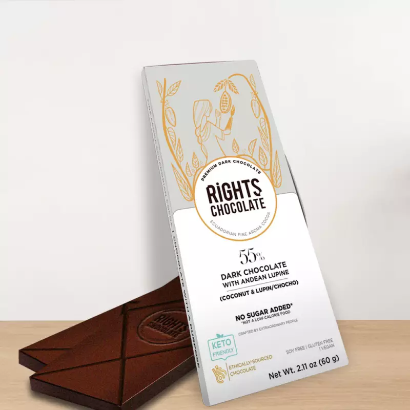 Rights Chocolate | 55% Dark Chocolate with Adean Lupine | 2,11 oz. E