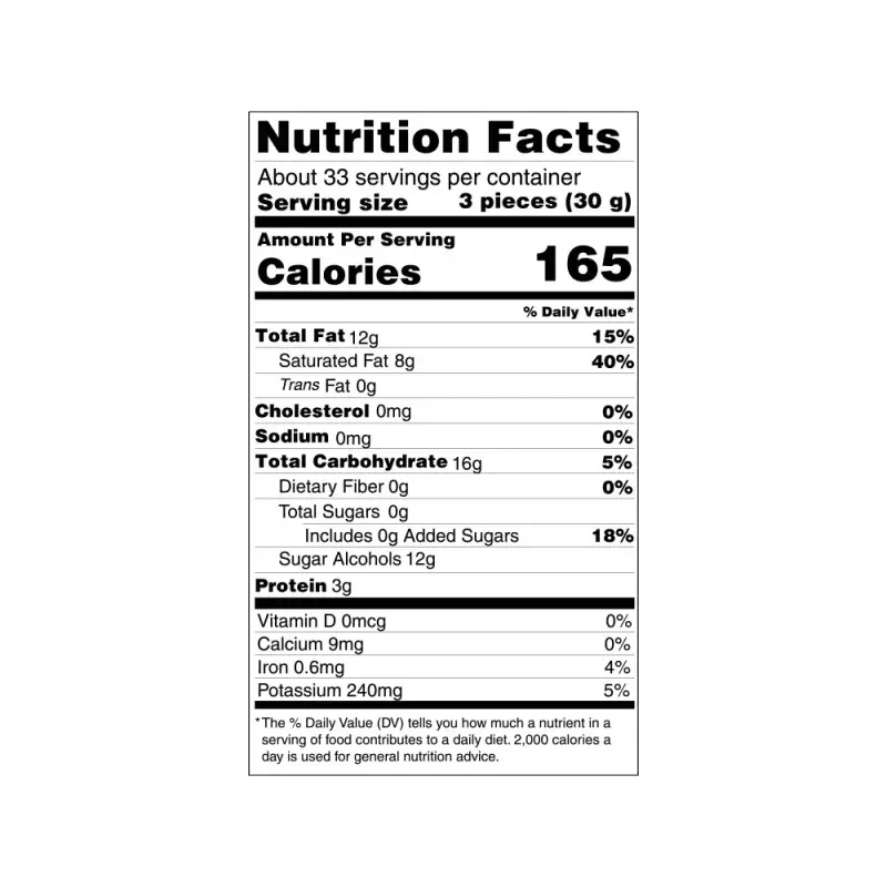 Rights Chocolate | 60% Dark Chocolate Coverture Sweetened with Maltitol and Stevia | 35,27 oz E