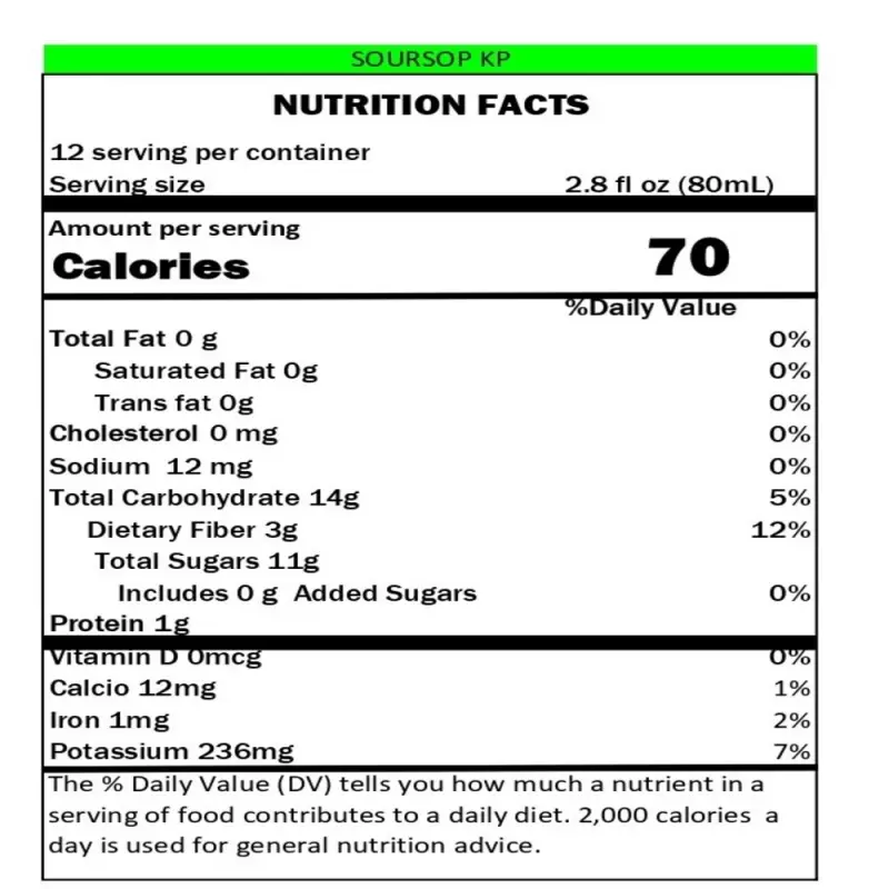 SAS | Pasteurized Soursop Fruit Pulp | 35 oz (1.000gr) E.