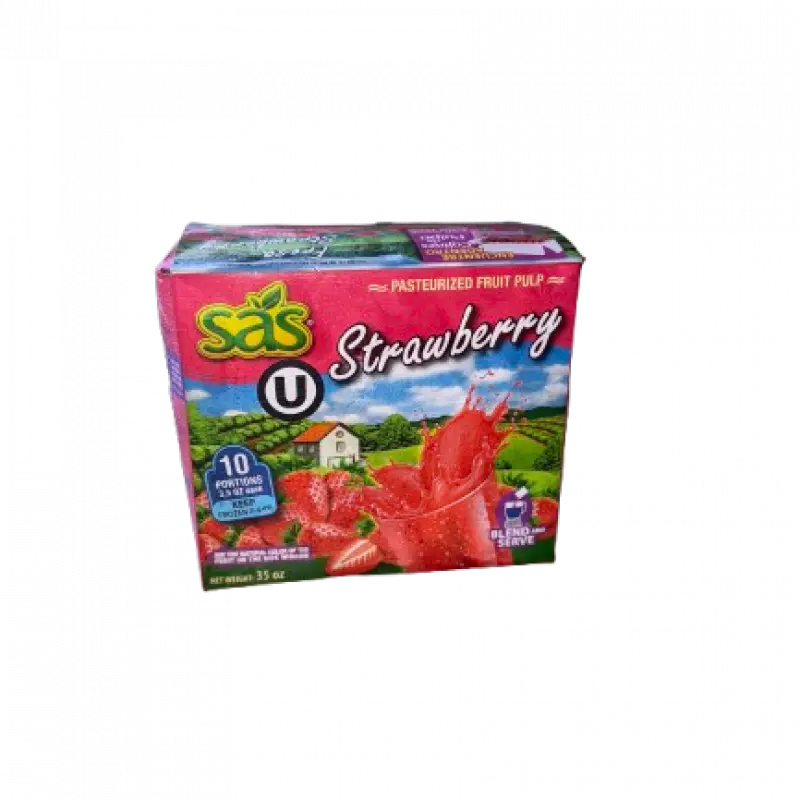 SAS | Pasteurized Strawberry Fruit Pulp | 35 oz (1.000gr) E.