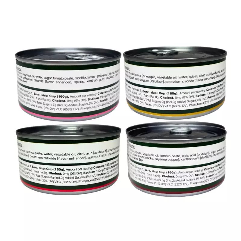 Soy Ceviche | Soy Based Ceviche 4 Pack | Tomato, Thousand Island, BBQ and Honey Mustard – 5.64oz E.