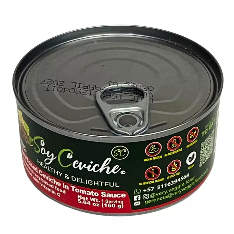 Soy Ceviche | Tomato Sauce | 4-Pack (5.64oz each)| Plant-Based, Gluten-Free, Ready-to-eat E