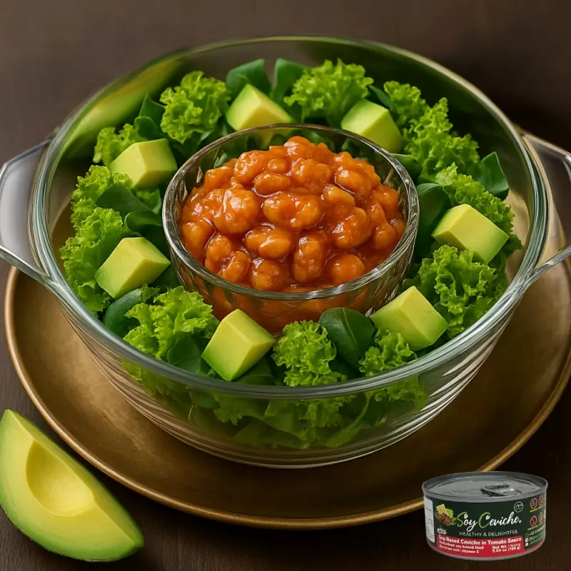 Soy Ceviche | Tomato Sauce | 4-Pack (5.64oz each)| Plant-Based, Gluten-Free, Ready-to-eat E