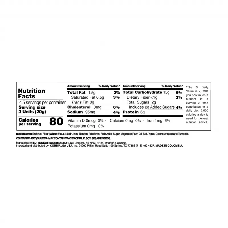 Susanita | Mini Original Toast | 3.2 Oz E.