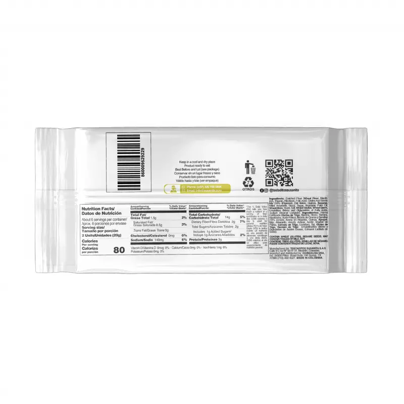 Susanita | Multigrain Toast | 4.4 Oz E.