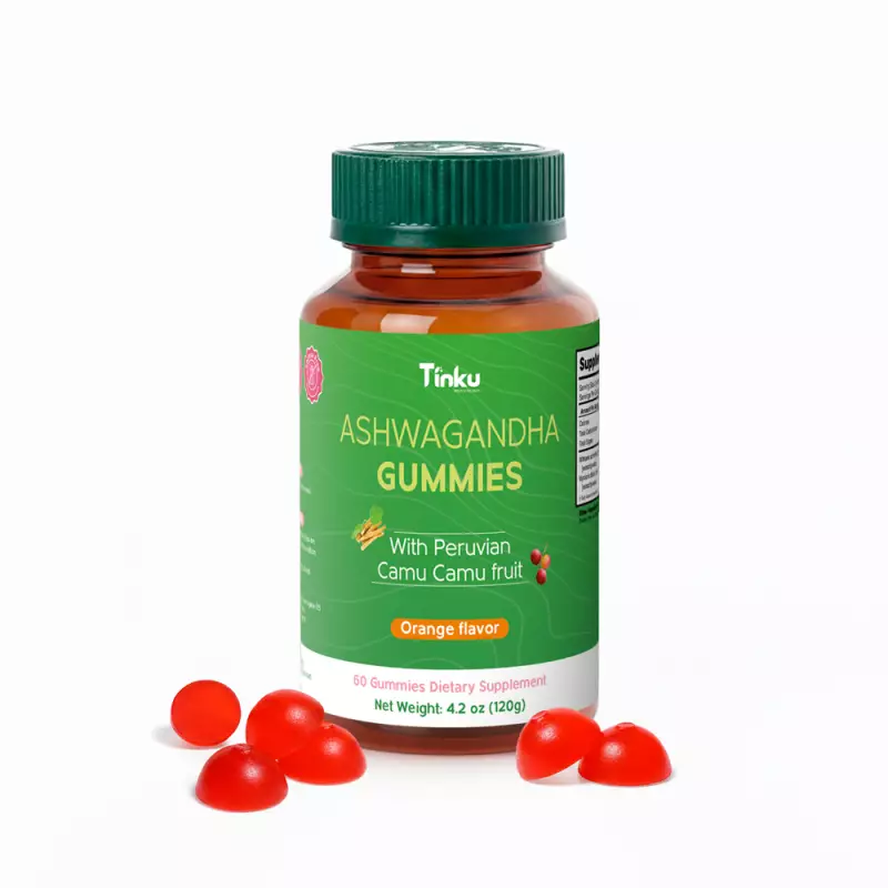 Tinku | Calm & Energy Gummies | Ashwagandha Camu Camu | 4.2 oz E