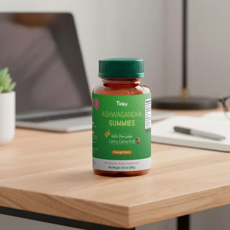 Tinku | Calm & Energy Gummies | Ashwagandha Camu Camu | 4.2 oz E