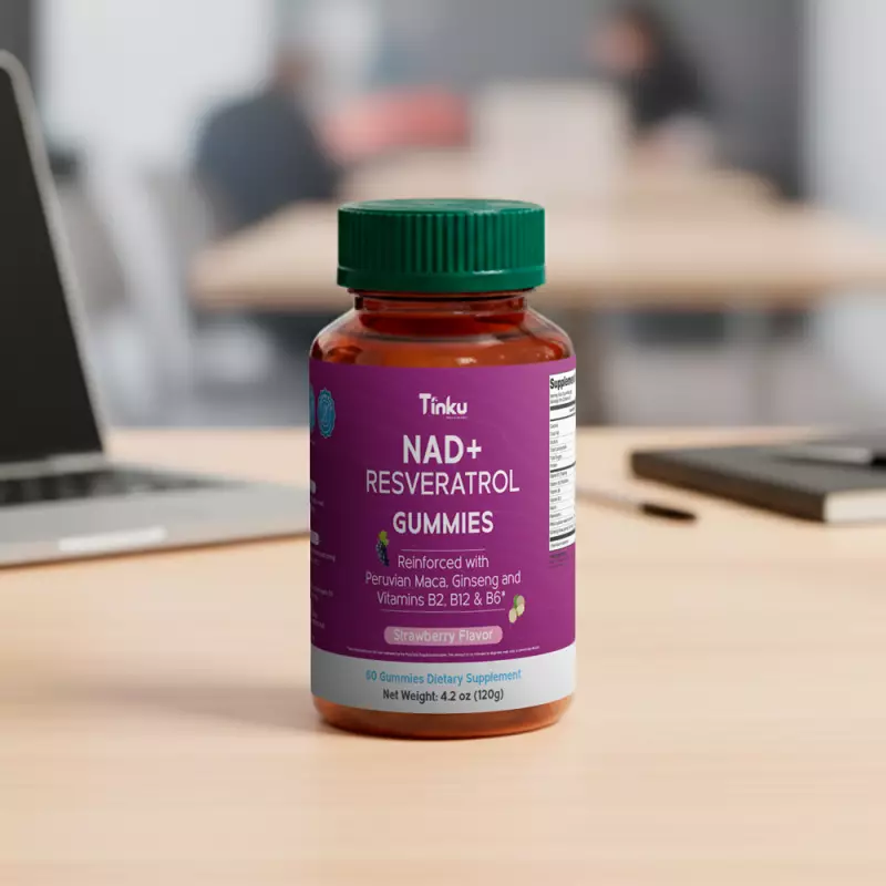 Tinku | Longevity & Daily vitality Boost Gummies | NAD, Resveratrol, Maca | 4.2 oz E