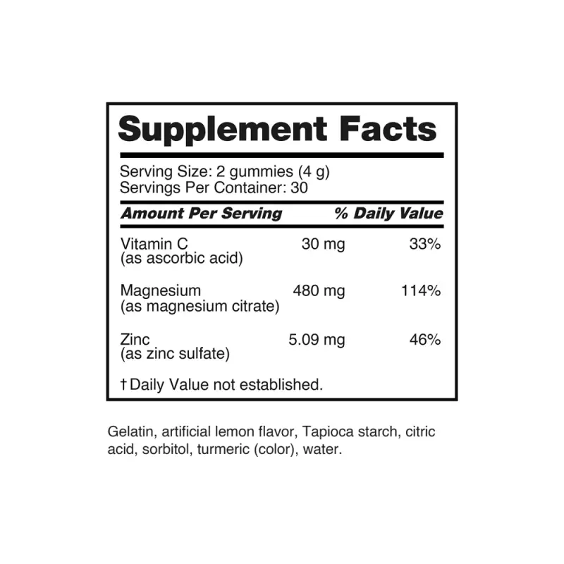 Tinku | Magnesium Ultra Gummies | Citrate + Camu Camu | 4.2 oz E