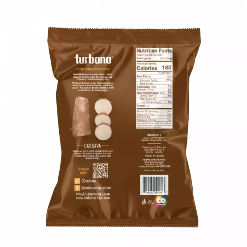 Turbana | Cassava Chips: Lightly Salted | X5.0 oz E.