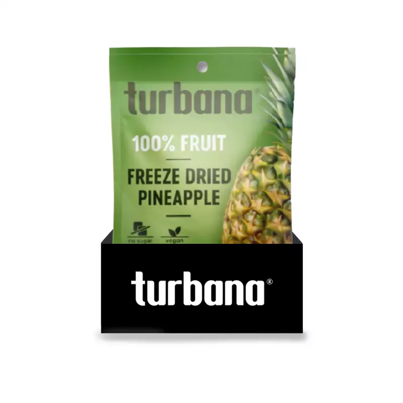 Turbana | Freeze dried pinapple | 6 pack 2.52 oz E.