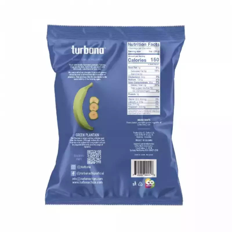 Turbana | Lightly Salted Plantain Chips | X7 oz E.
