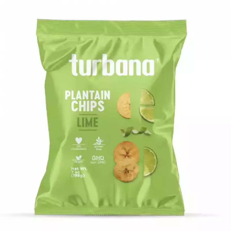 Turbana | Lime Plantain Chips | X7 oz E.