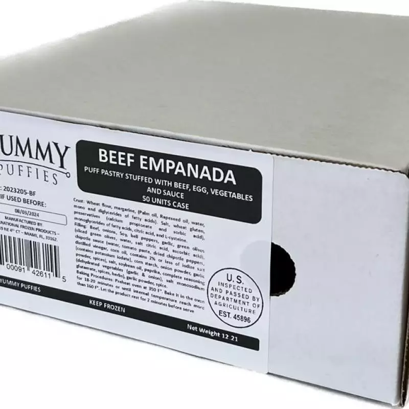 Yummy Puffies | Chicken And Green Sauce Empanda Argentinian Raw | E.