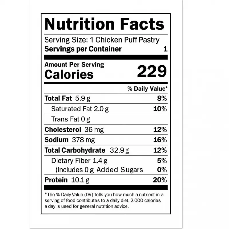 Yummy Puffies | Puff Pastry Stuffed With Chicken, Vegetables And Sauce Raw | E.