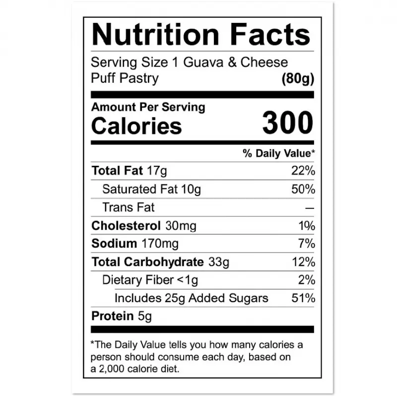 Yummy Puffies | Puff Pastry Stuffed With Guava and Cheese Raw | E.