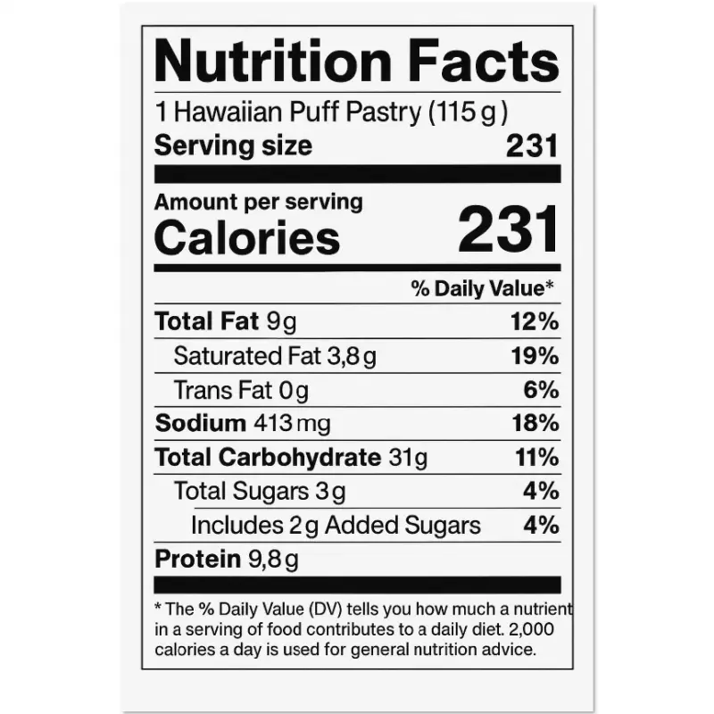 Yummy Puffies | Puff Pastry Stuffed With Ham, Cheese And Pineapple Raw | E.