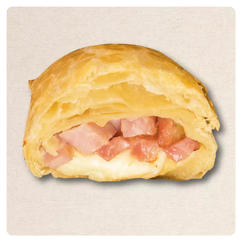 Yummy Puffies | Puff Pastry Stuffed With Ham and Cheese Raw | E.